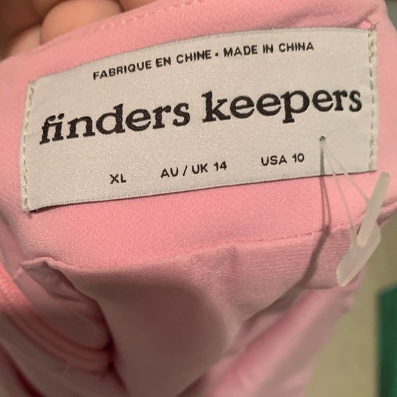 NWOT Finders Keepers Front Tie Halter Neck Sheath Dress in Pink Size 10 - Picture 5 of 9